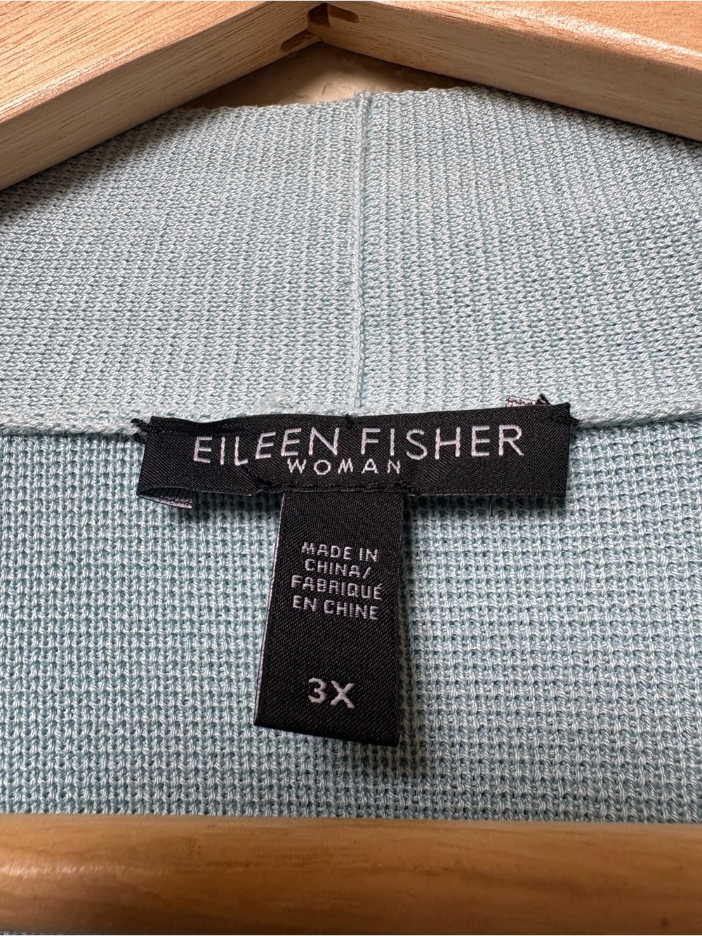 Eileen Fisher Silk Cotton Open Cardigan Long Sleeve Seafoam Blue Green - Picture 4 of 6